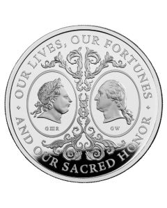 2025 1 oz British Two Georges Proof Silver Coin with Box & COA