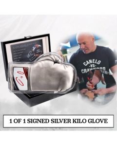 2025 1 Kilo Dana White Signed Silver Boxing Glove - Celebrity Mint