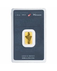 1/10 oz SD Bullion Cross and Flag Gold Bar