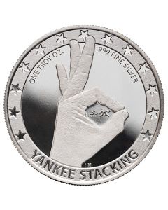 1 oz Yankee Stacking - Coin Dealer Tim Silver Round