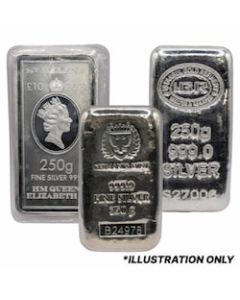 250 Gram Silver Bar - Design Our Choice