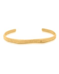 Gold Signet Wrist Cuff Hammered 24k Bangle| SD24K Jewelry