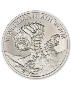 1.5 oz Mongolian Death Worm Silver Round