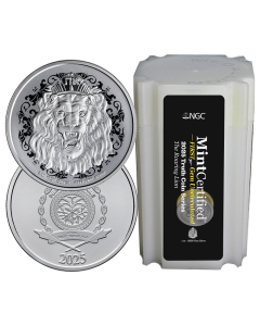 2025 1 oz Silver Roaring Lion NGC MintCertified™ First30 | Sealed Tube