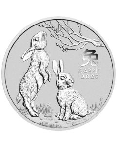 2023 1 oz Perth Mint Silver Lunar Rabbit Coin - Series III