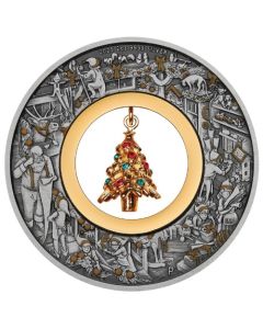 2025 2 oz Santa's Workshop Silver Antique Coin