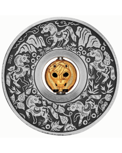 2026 1 oz Year of the Horse Rotating Charm Antique Silver Coin