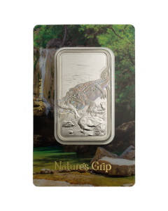 2026 1 oz Nature's Grip Nile Crocodile Silver Rectangular Coin 2026 1 oz Nature's Grip Nile Crocodile Silver Rectangular Coin