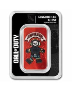 2025 Call of Duty® Gingerbread Ghost 1 oz Colorized Silver Bar in TEP