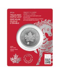 2026 1 oz Canadian Silver Maple Leaf Coin - Year of the Horse Privy Mark - In Assay