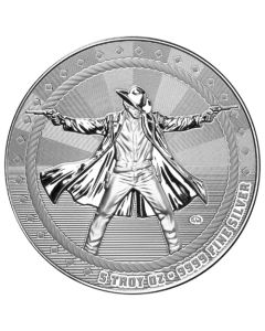 5 oz The Gunslinger Silver Round - Cowboy Series
