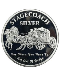1 oz Stagecoach Silver Round (Fractional)