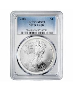 2000 PCGS MS-69 1 oz American Silver Eagle Coin - Standard Label
