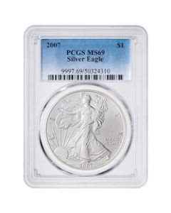 2007 PCGS MS-69 1 oz American Silver Eagle Coin