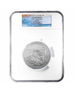 2014-P NGC SP-69 Early Releases 5 oz America The Beautiful Shenandoah Burnished Silver Coin