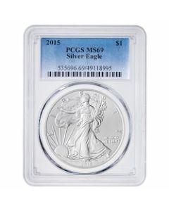 2015 PCGS MS-69 1 oz American Silver Eagle Coin (Standard Label)