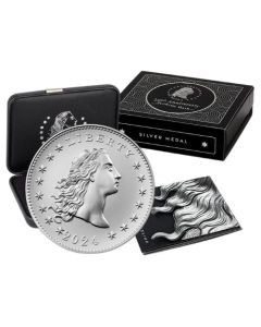 2024 1 oz US Mint 230th Anniversary Flowing Hair Silver Medal w/Box & COA