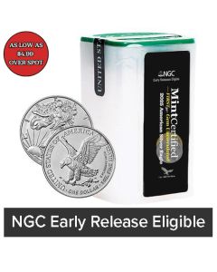 2025 Silver Eagle NGC & SD Bullion MintCertified™ FIRST30 | Sealed Tube of 20 Coins
