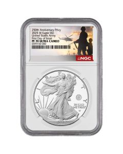 2025-W NGC PF-70 First Day of Issue US Army Privy 1 oz American Silver Eagle Proof Coin - Army Label