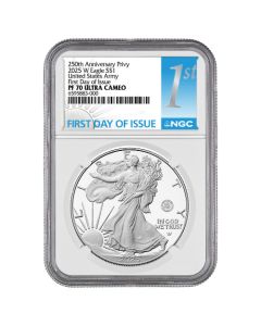 2025-W NGC PF-70 First Day of Issue US Army Privy 1 oz American Silver Eagle Proof Coin