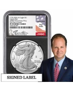 1776-2026 US Silver Eagle Proof NGC PF-70 FDOI - Black Core Paul Hollis Label