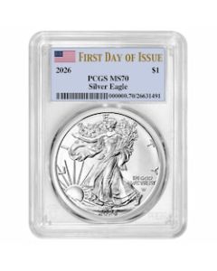 2026 PCGS MS-70 First Day of Issue 1 oz American Silver Eagle Coin