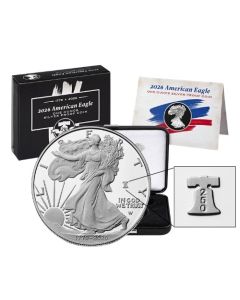 1776-2026-W American Silver Eagle Proof w/ US Mint Box and COA - Semiquincentennial America 250