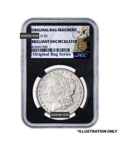 Pre-1921 NGC BU Morgan Dollar Silver Coin - Original Bag Fragment