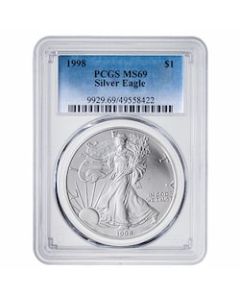 1998 PCGS MS-69 1 oz American Silver Eagle Coin - Standard Label