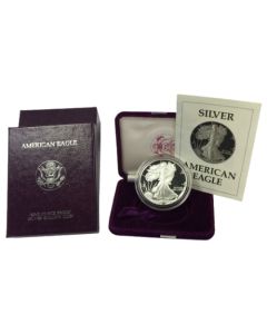 1 oz American Silver Eagle Proof Coin - Pre-2001 w/Box & COA 1 oz American Silver Eagle Proof Coin - Pre-2001 w/Box & COA