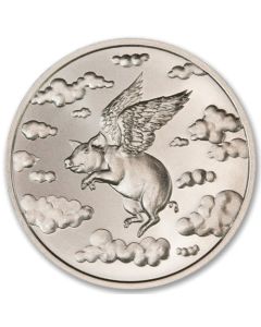 1.5 oz When Pigs Fly Silver Round