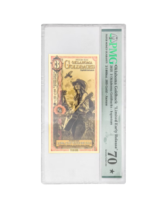 Oklahoma 3 Goldback PMG-70 Limited Early Release Gold Aurum Note (24K)