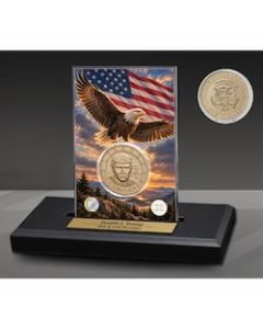 2026-P US President Donald Trump Dollar - Patriotic Eagle Display Stand
