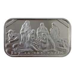 1 oz Nativity Scene Silver Bar