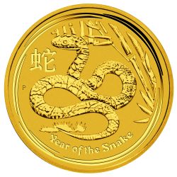 2013 1 oz Year of the Snake Gold Coin - Lunar Series