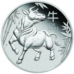 2021 1 oz Year of the Ox Platinum Proof Coin - Perth Mint Lunar Series III