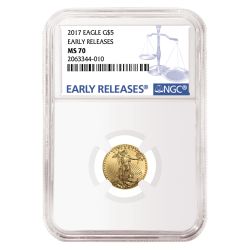 2017 1/10 oz NGC MS-70 Early Releases Gold American Eagle