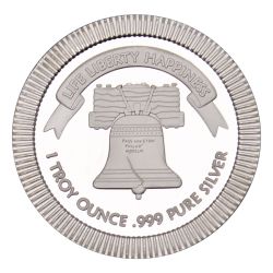 1 oz SilverTowne Stackable Liberty Bell Silver Round