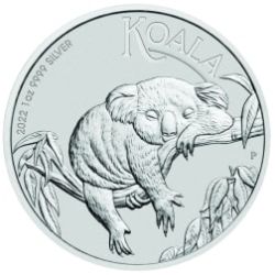 2022 1 oz Australian Silver Koala Coin BU