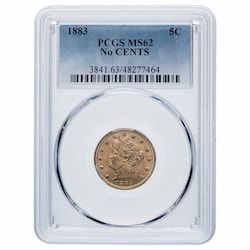 1883 PCGS MS-62 No Cents Liberty Head V Nickel Coin