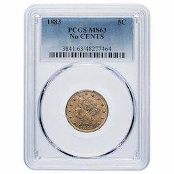 PCGS MS-63 1883 No Cents Liberty Head V Nickel Coin