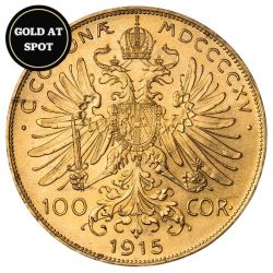 1915 Austrian Gold 100 Corona (Restrike)