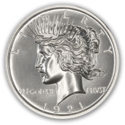 2 oz 1921 Peace Dollar Tribute High Relief Silver Round 