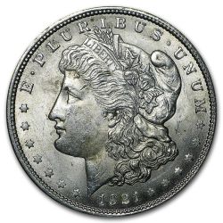 AU Morgan Dollars 1921