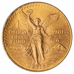 1981 1 oz Mexican Gold Libertad Coin
