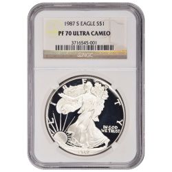 1987-S NGC PF-70 Proof American Silver Eagle Coin