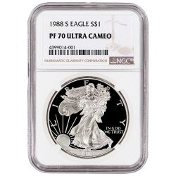1988-S NGC PF-70 Proof American Silver Eagle Coin