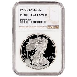 1989-S NGC PF-70 Proof American Silver Eagle Coin