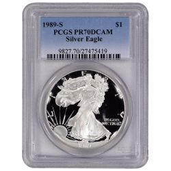 1989-S PCGS PR-70 American Silver Eagle Proof Coin