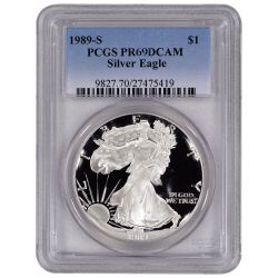 1989 PCGS PR-69 1 oz American Silver Eagle Proof Coin